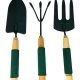 Gardening Tool Wood Handle Cultivator Trowel Forks Tool Set (3 pack)