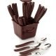 Stainless Steel Cutterly Set with plastic storage Box Brown(Pack of 24)