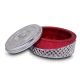 Multipurpose Royal Design Round Silver Storage/Gift Box
